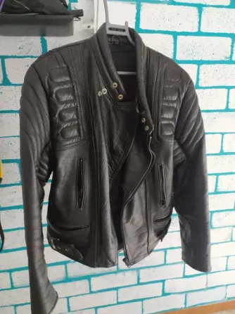 Chaqueta de cuero negra para hombre Tarragona