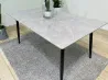 Mesa de Comedor de Cristal Templado con Efecto Mármol Vigo