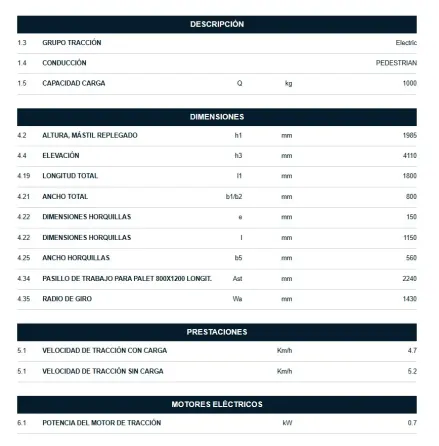 Apilador Compacto GX 10/42 Triplex Evo Gel Catarroja