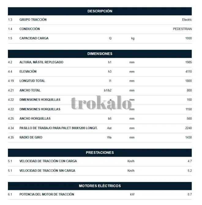 Apilador Compacto GX 10/42 Triplex Evo Gel Catarroja - foto 2