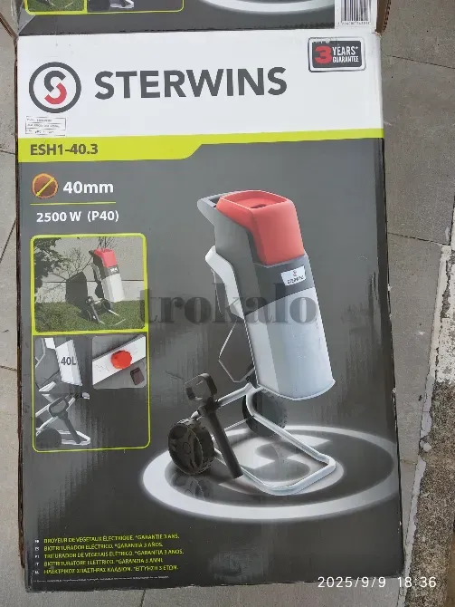 Biotriturador Eléctrico Sterwins Esh1-40.3 2500W 40 mm Diámetro de Corte Barcelona - foto 5