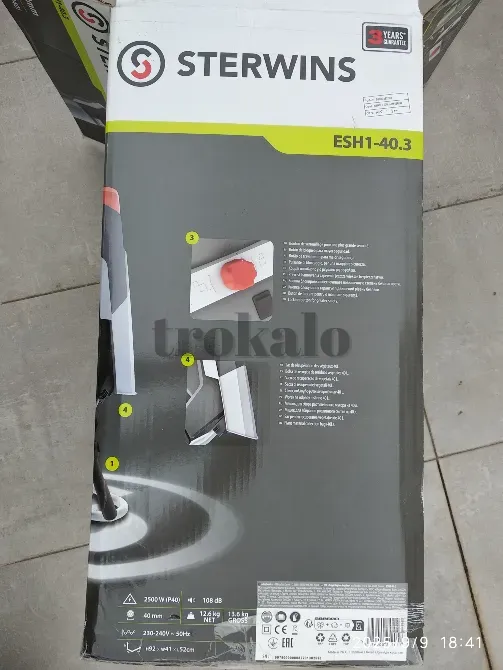 Biotriturador Eléctrico Sterwins Esh1-40.3 2500W 40 mm Diámetro de Corte Barcelona - foto 3