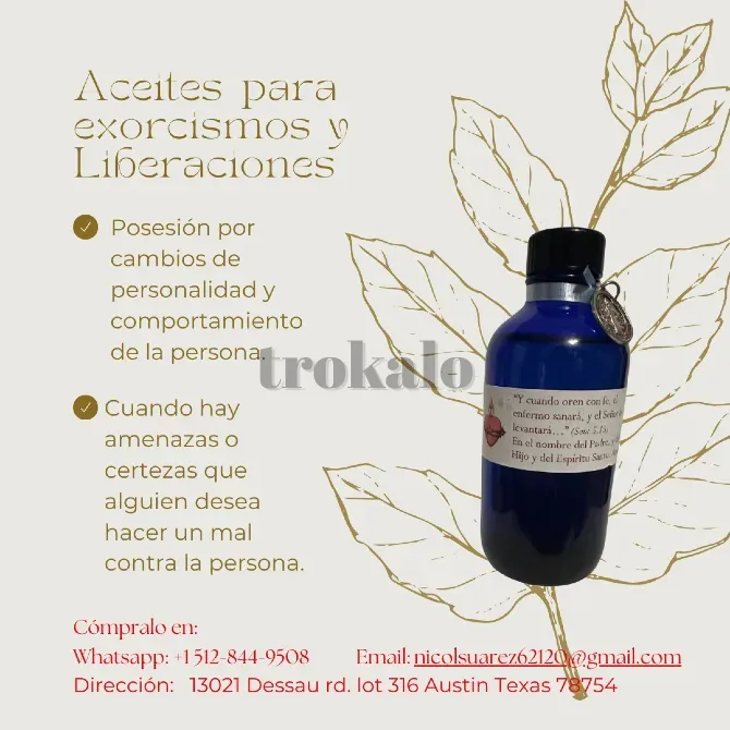 Aceites, Sal y Agua Bendecidos Para Exorcismos y Liberaciones Sevilla - foto 1