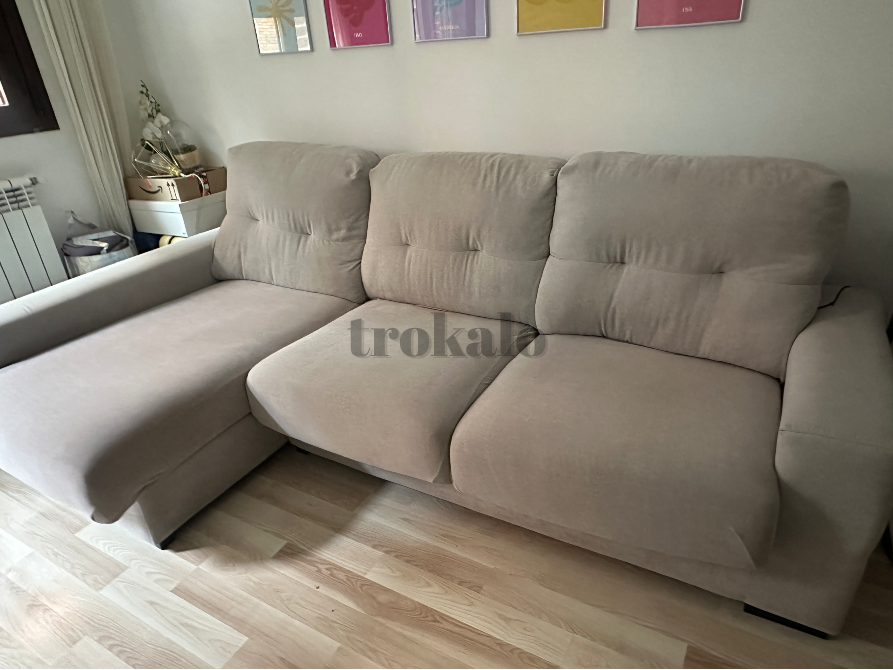 Sofá Chaislongue 3 Plazas Gris Madrid - foto 2