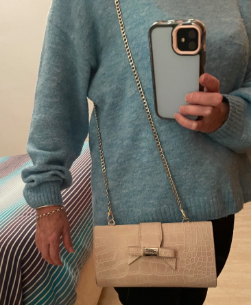 Bolso Fiesta Con Cadena Beige Ribarroja del Turia