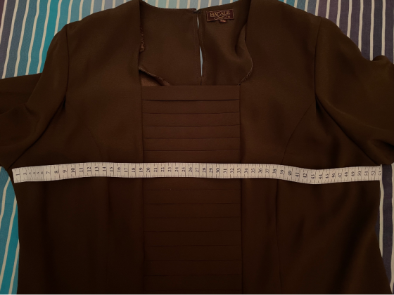 Conjunto Señora Falda y Blusa Marrón Ribarroja del Turia