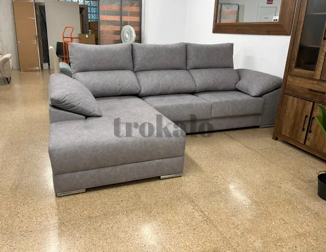 Sofá Chaise Longue Deslizante Gris 300X180 Reus - foto 1