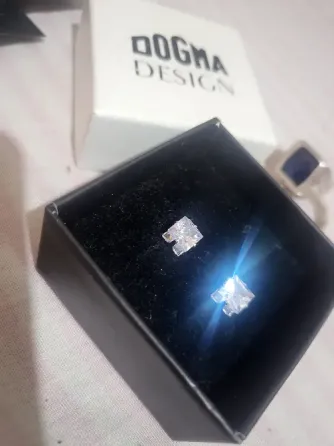 Pendientes de Swarovski y Circonita Cuadrado y Plata Jerez de la Frontera