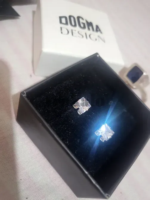 Pendientes de Swarovski y Circonita Cuadrado y Plata Jerez de la Frontera - foto 1