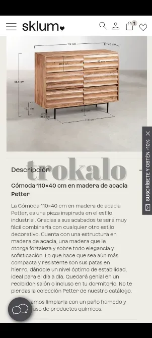 Cómoda Sklum Acacia - ¡Nueva A Coruna - foto 7