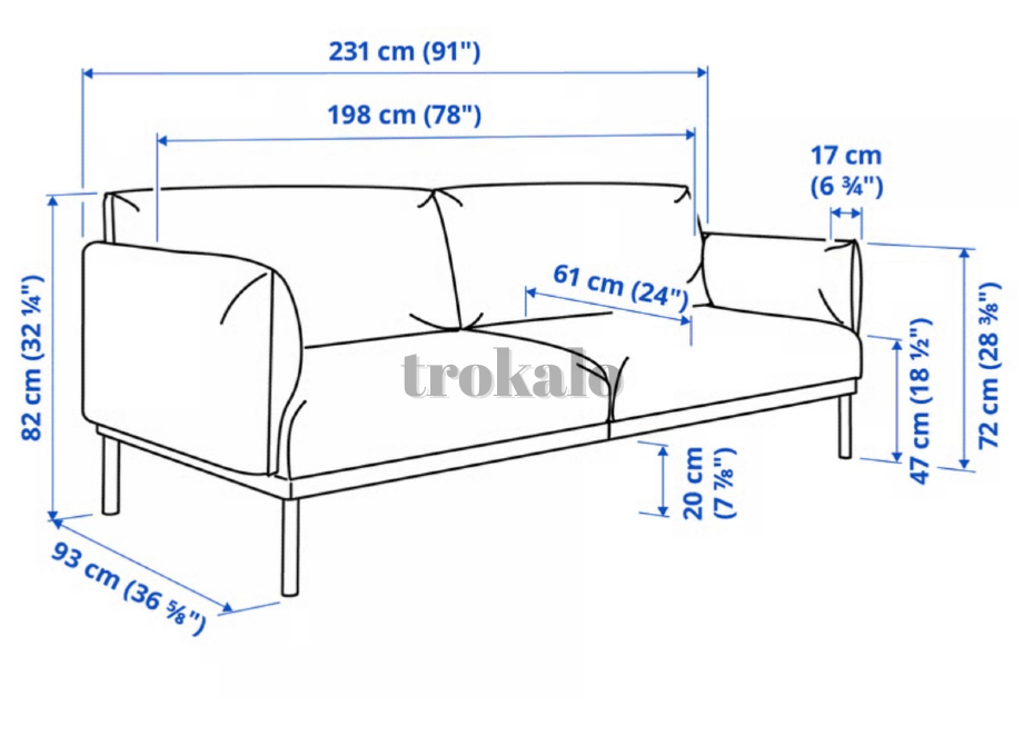 Sofá de 2 Plazas Gris Barcelona - foto 6