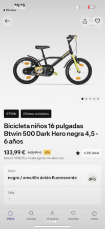 Bicicleta Niños Almeria