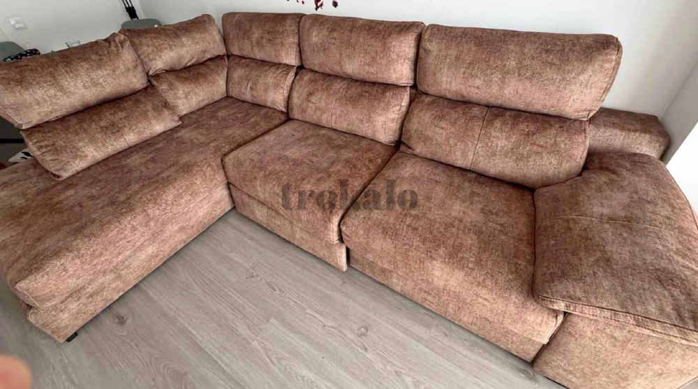 Vendo Sofá Chaise Longue Marrón (3X1, 90) Barakaldo - foto 1