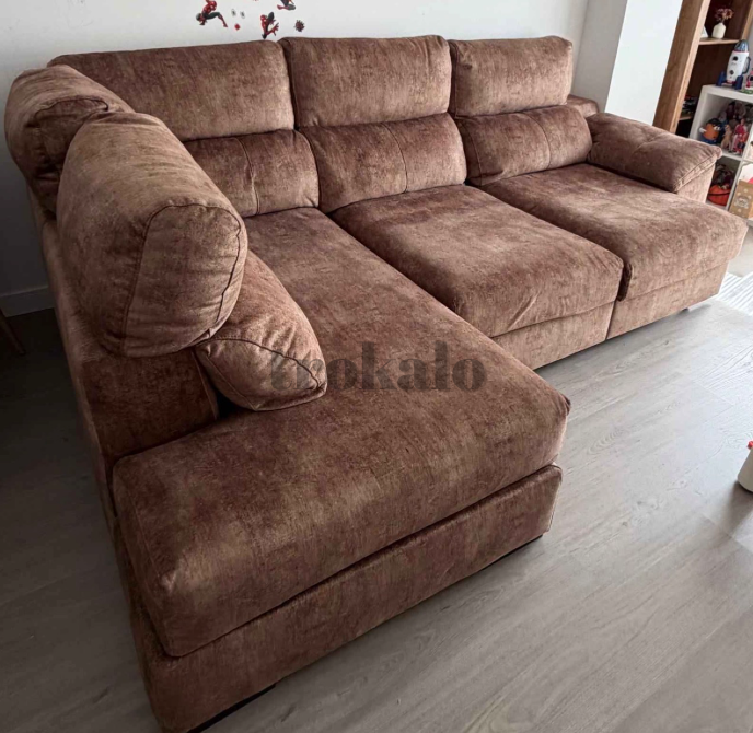 Vendo Sofá Chaise Longue Marrón (3X1, 90) Barakaldo - foto 2