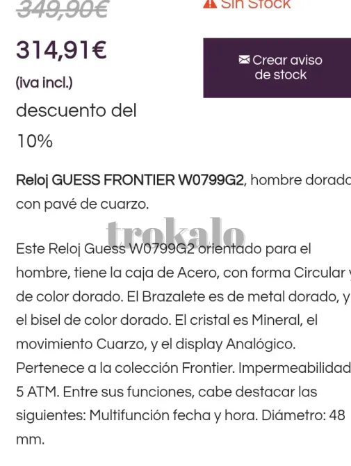 Reloj Guess Frontier Arenys de Mar - foto 5