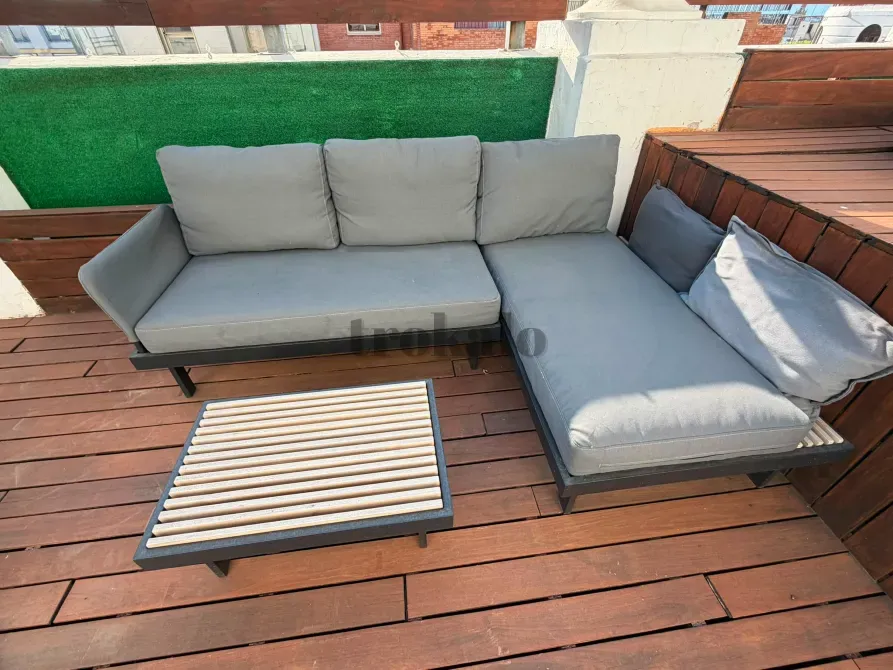 Conjunto de Sofas 3 Plazas Exterior Antracita/Frösön/Duvholmen Gris Claro Valencia - foto 3