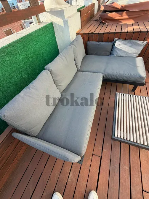 Conjunto de Sofas 3 Plazas Exterior Antracita/Frösön/Duvholmen Gris Claro Valencia - foto 1