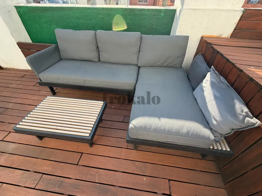 Conjunto de Sofas 3 Plazas Exterior Antracita/Frösön/Duvholmen Gris Claro Valencia - foto 6