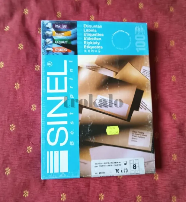 Etiquetas Sinel 70X70 mm - 100 Hojas Toledo - foto 1