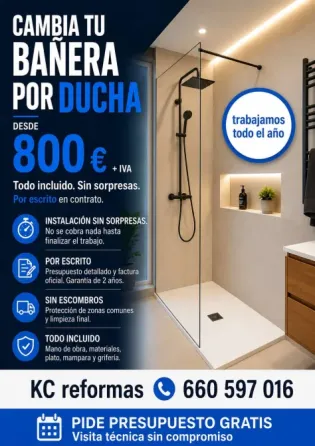 Cambio Bañera Por Plato DE Ducha Desde 800 € Collado-Villalba