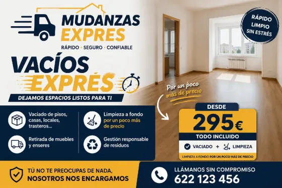 Vacio Pisos o Mudanzas Elche