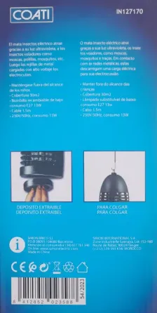 Lámpara Mata Mosquitos Eléctrica Coati 13W Elche