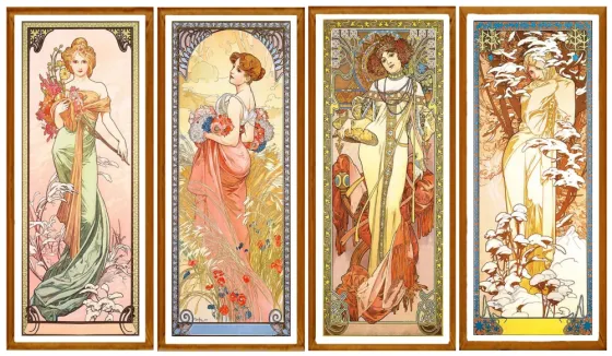Cuadros Art Noveau de Las 4 Estaciones Chamartin