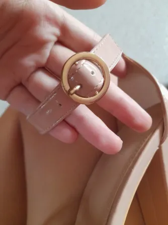Sandalias / Tacones Nude Con Plataforma y Tacón Ancho Blanes