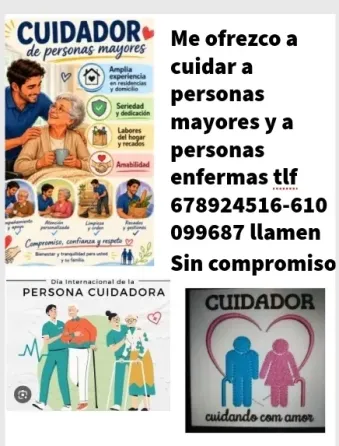 Soy Cuidador Profesional Particular ME Ofrezco A Cuidar A Personas Mayores Y A Personas Enfermas Y Jerez de la Frontera