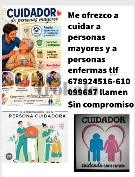 Soy Cuidador Profesional Particular ME Ofrezco A Cuidar A Personas Mayores Y A Personas Enfermas Y Jerez de la Frontera - foto 2