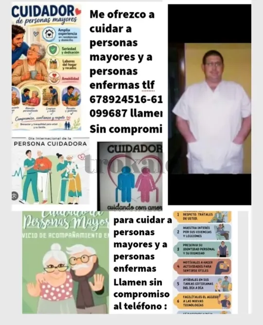 Soy Cuidador Profesional Particular ME Ofrezco A Cuidar A Personas Mayores Y A Personas Enfermas Y Jerez de la Frontera - foto 1