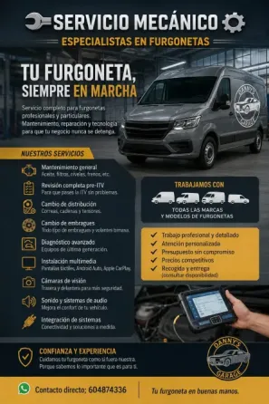 Servicios de Mecánica de Furgonetas Elche
